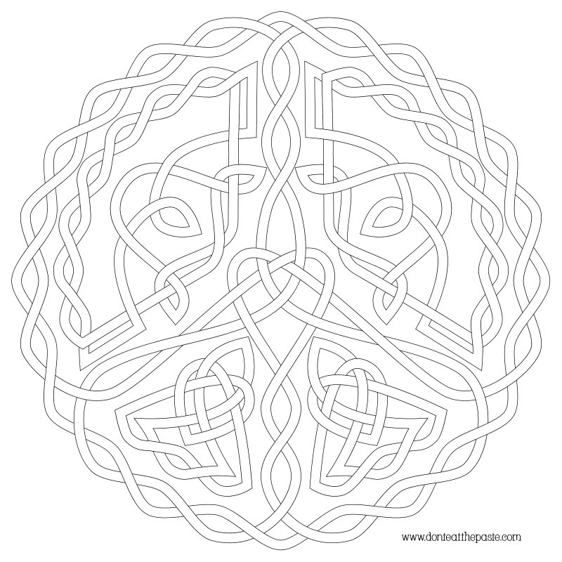 800x800 Celtic Knot Coloring Pages 25608,