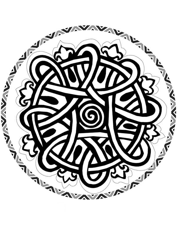 600x776 Celtic Mandala Coloring Pages Batch Coloring