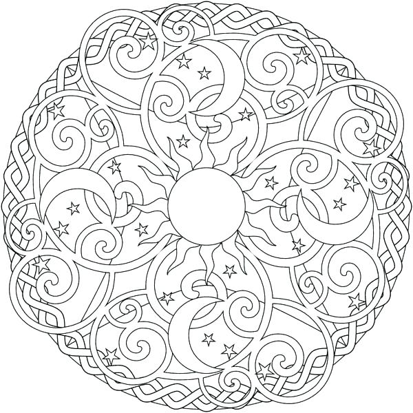 600x600 Celtic Mandala Coloring Pages Deepart