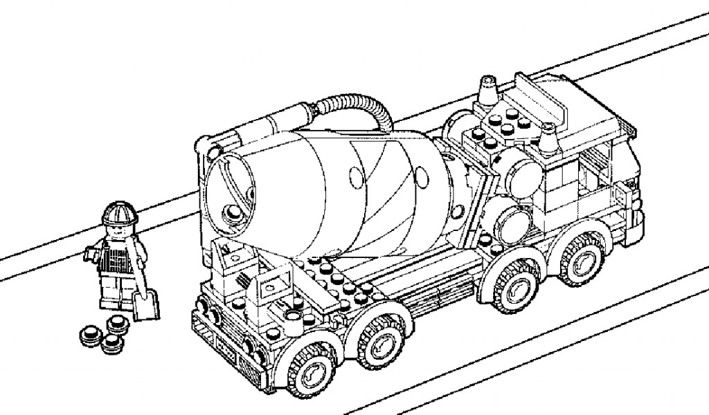 1024x600 Lego Cement Truck Coloring Pages Free Coloring Pages For Kids
