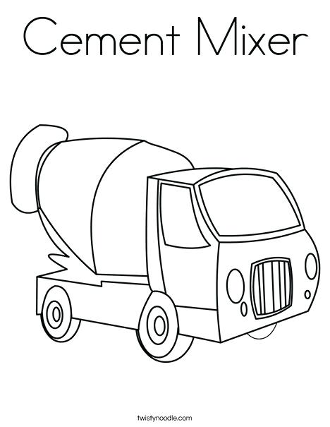 468x605 Cement Mixer Coloring Pages