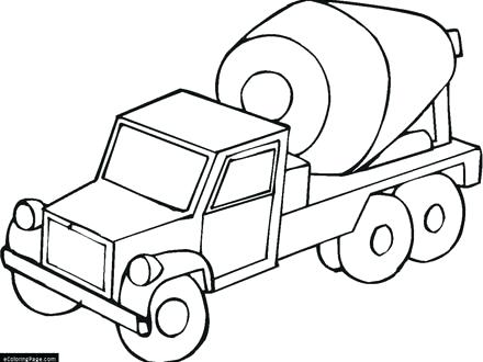 440x330 Cement Mixer Coloring Pages Cement Mixer Truck Printable Coloring