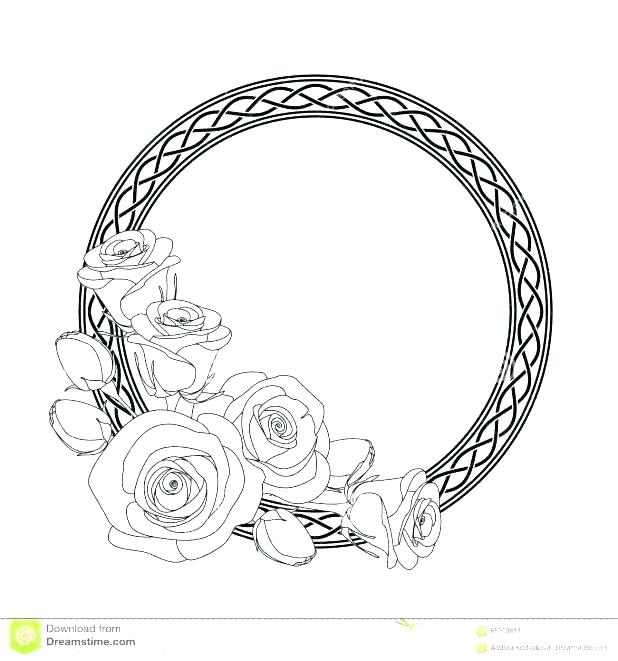 618x661 Celtic Cross Coloring Pages Coloring Page Ornament With Motive