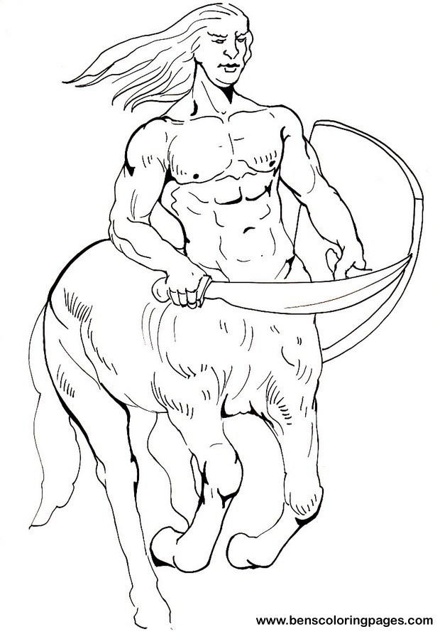 620x892 Centaur Coloring Pages