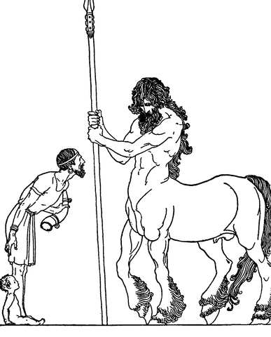 387x480 Jason And The Centaur Coloring Page