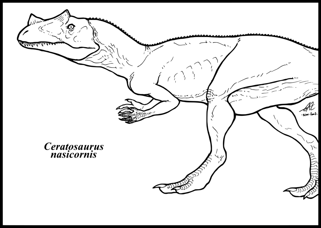 1024x727 Ceratosaurus Coloring Pages Inspirational Ceratosaurus Coloring