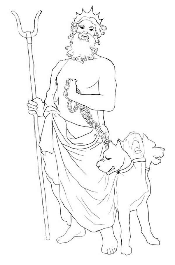 600x905 How To Draw Hades And Cerberus Coloring Page