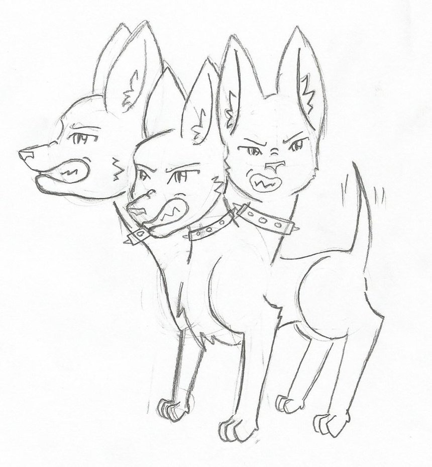 860x929 Cerberus Coloring Pages