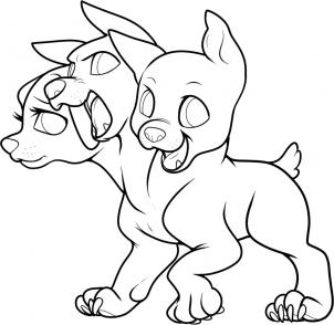 302x294 Cerberus Greek Mythology Line Art