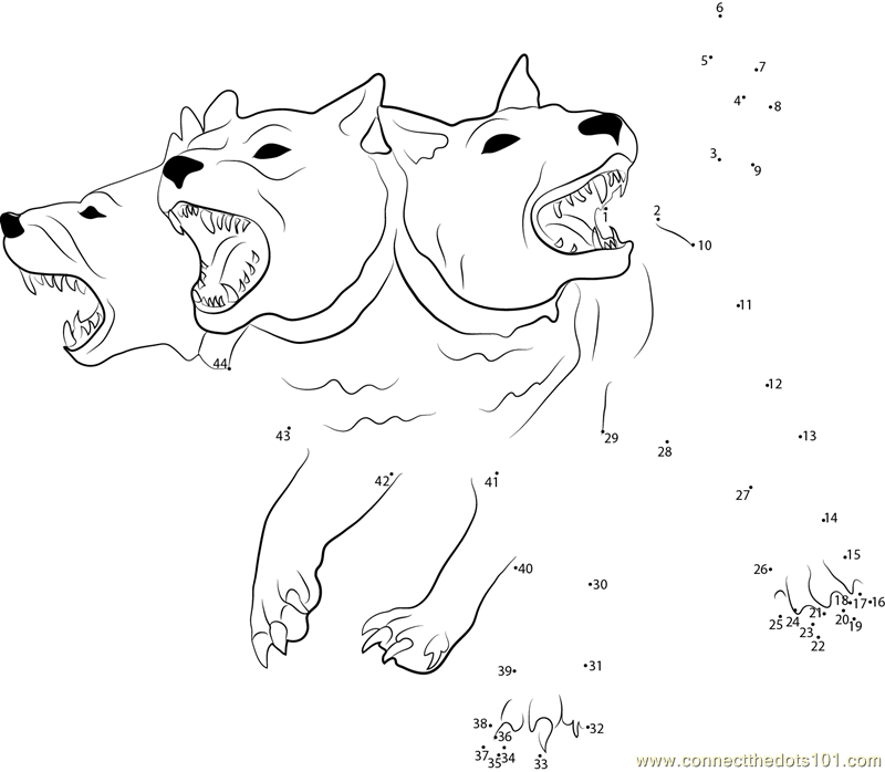 800x698 Cerberus Coloring Pages