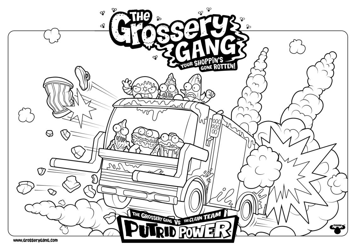1131x800 Lifetime Grossery Gang Coloring Pages The Chun