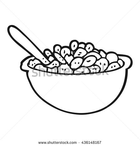 450x470 Bowl Of Cereal Coloring Pages