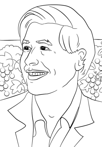 333x480 Cesar Chavez Coloring Page