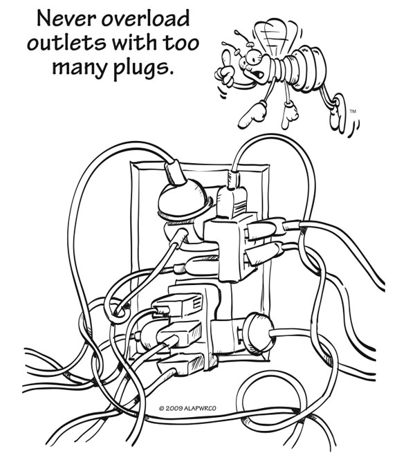 574x681 Coloring Pages Of Save Electricity Coloring, Electricity Colouring