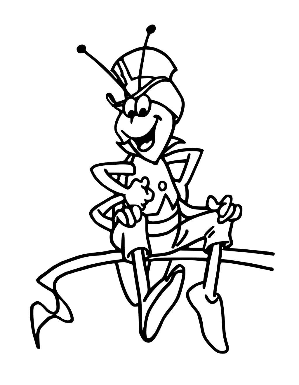1024x1320 Maya The Bee Cartoon Coloring Pages