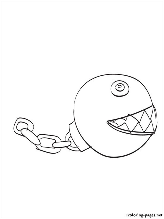 560x750 Chain Chomps Mario Coloring Page Coloring Pages