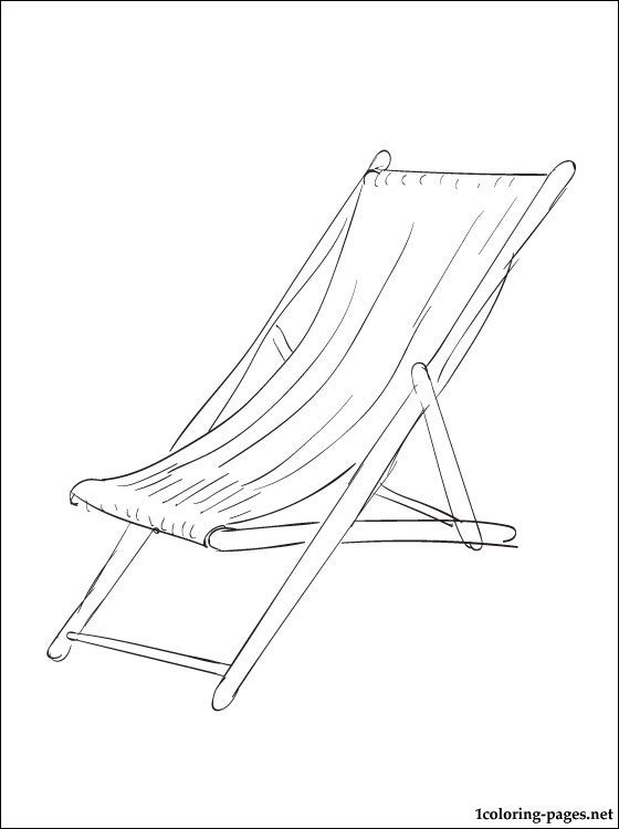 560x750 Coloring Pages Beach Chair Beach Chair Coloring Page Coloring