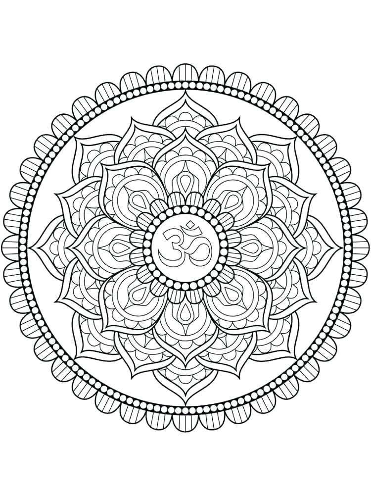 750x1000 Fancy Chakra Mandala Coloring Pages 56 For Your Free Colouring