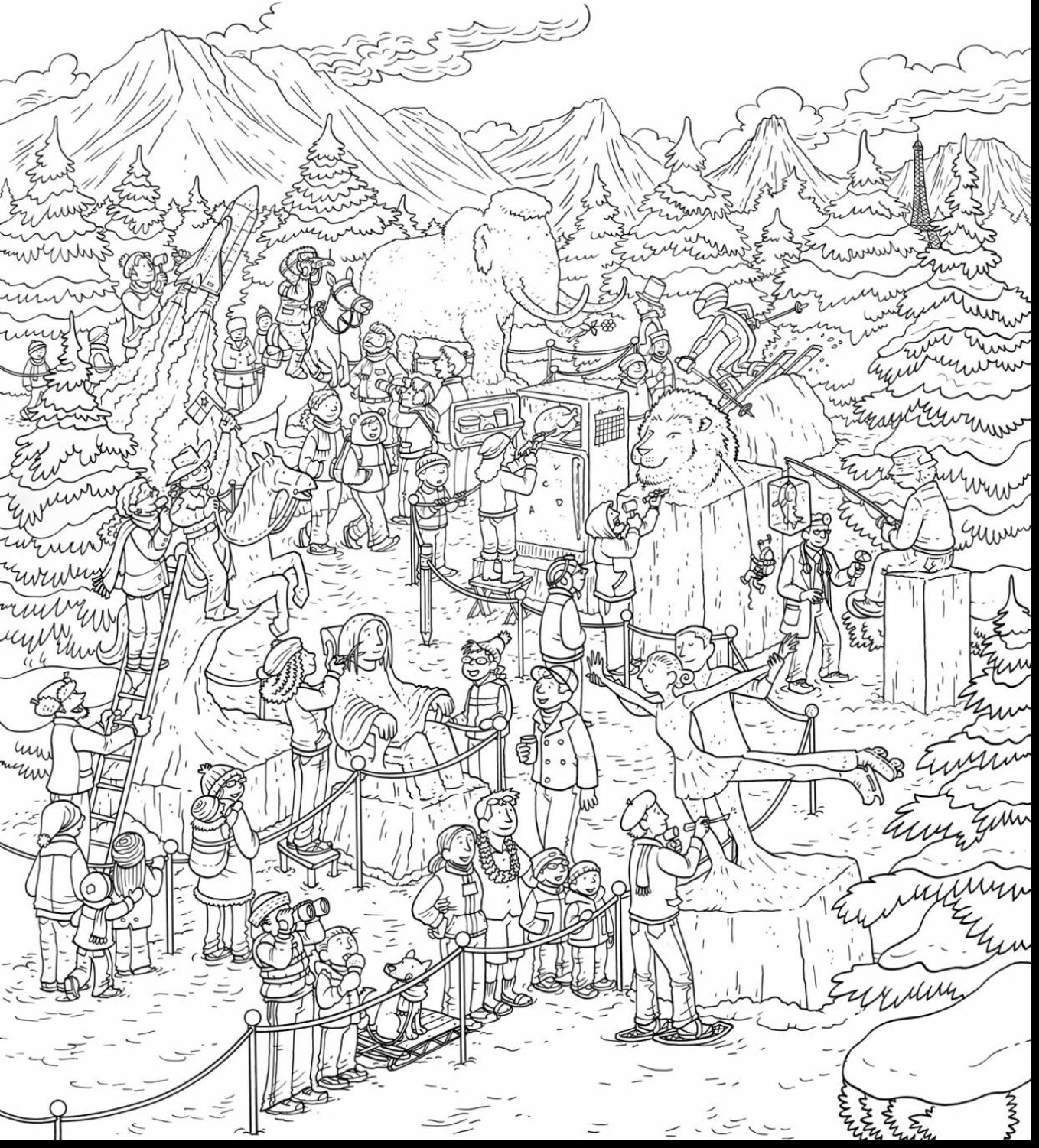 1358x1501 Challenging Coloring Pages For Adults