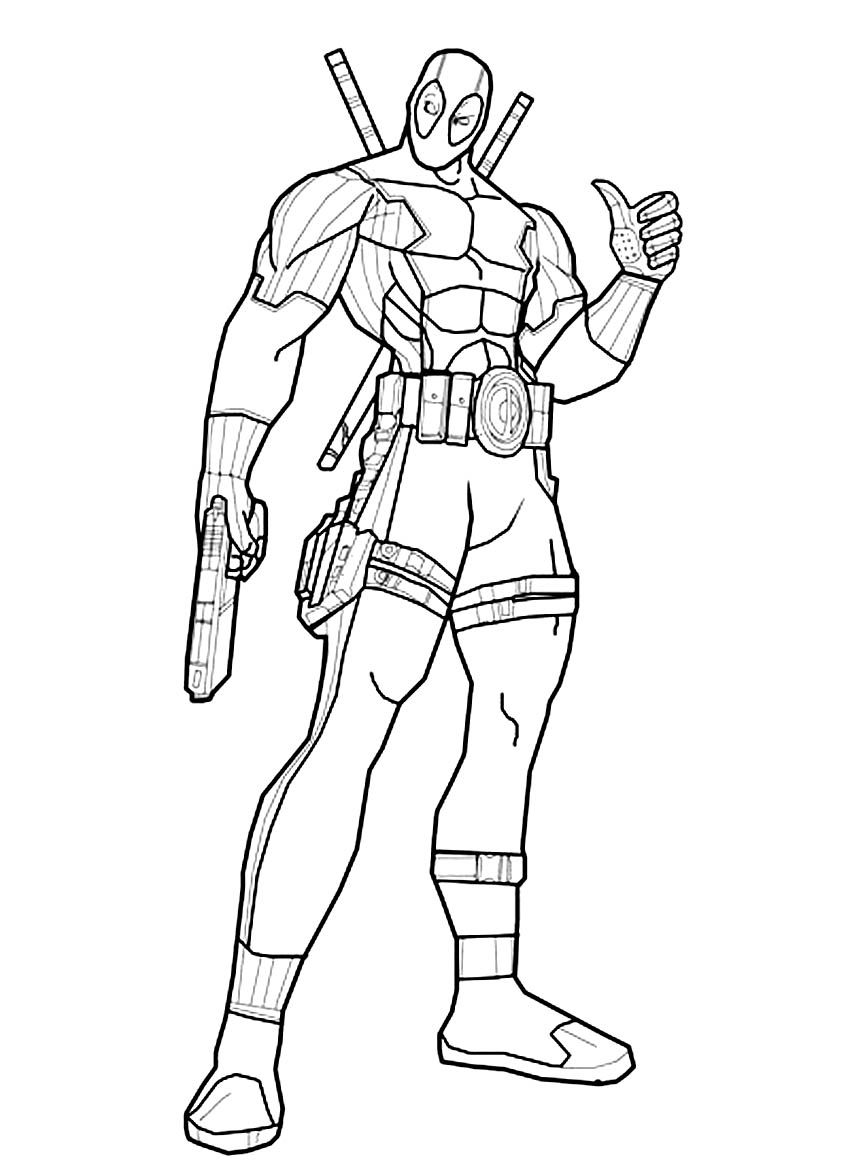 850x1169 Deadpool Coloring Page Quilts Deadpool