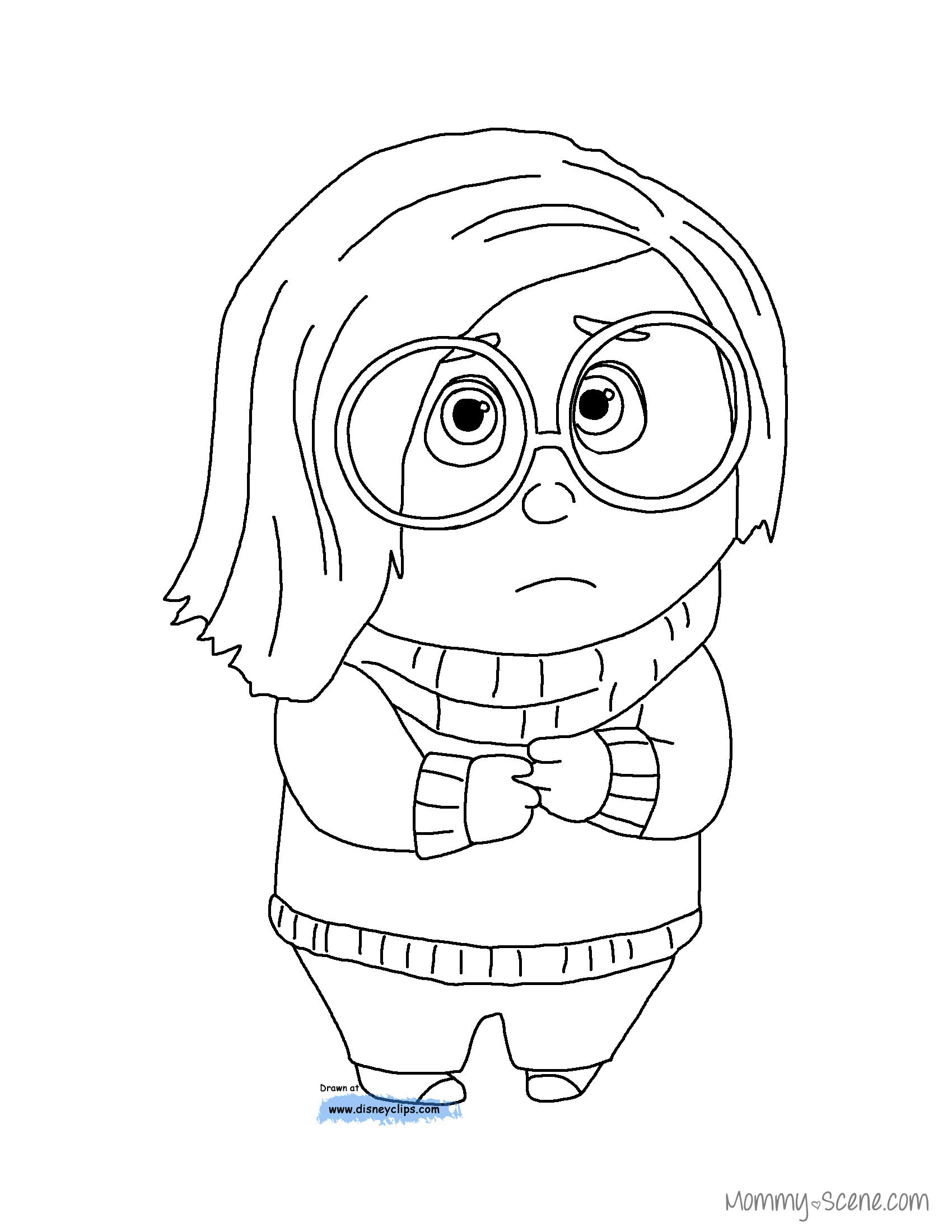 1700x2200 Disney's Inside Out Coloring Pages