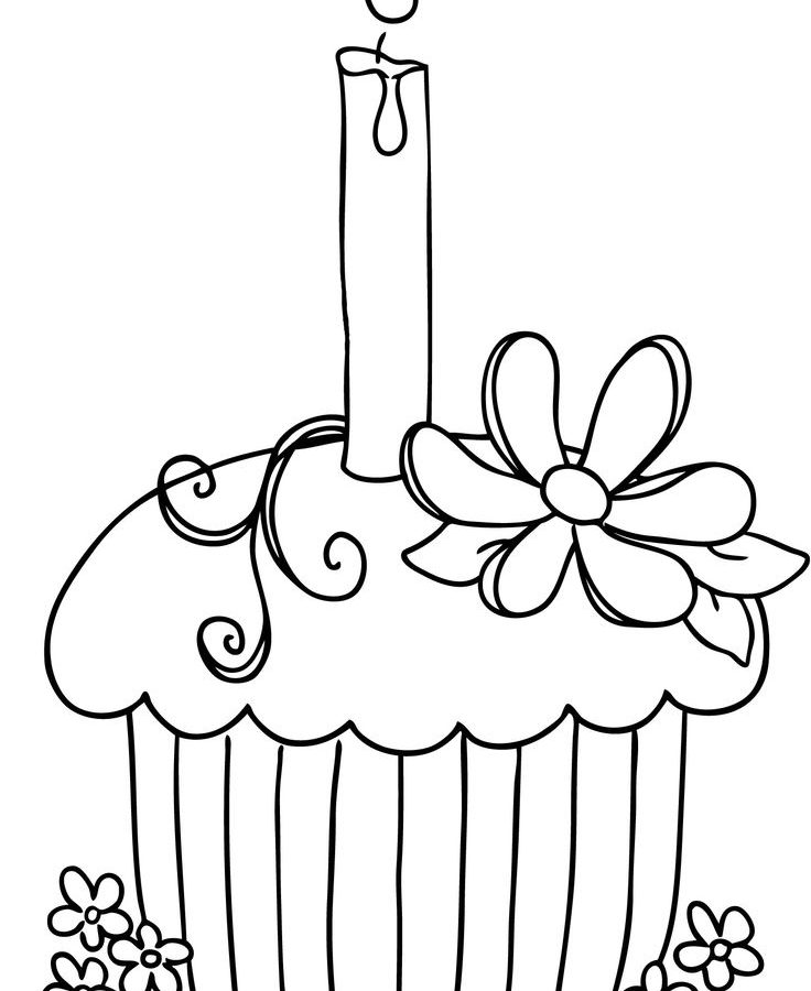 736x900 Kids Coloring Pages Of Cupcakes Printable Cupcake Printables
