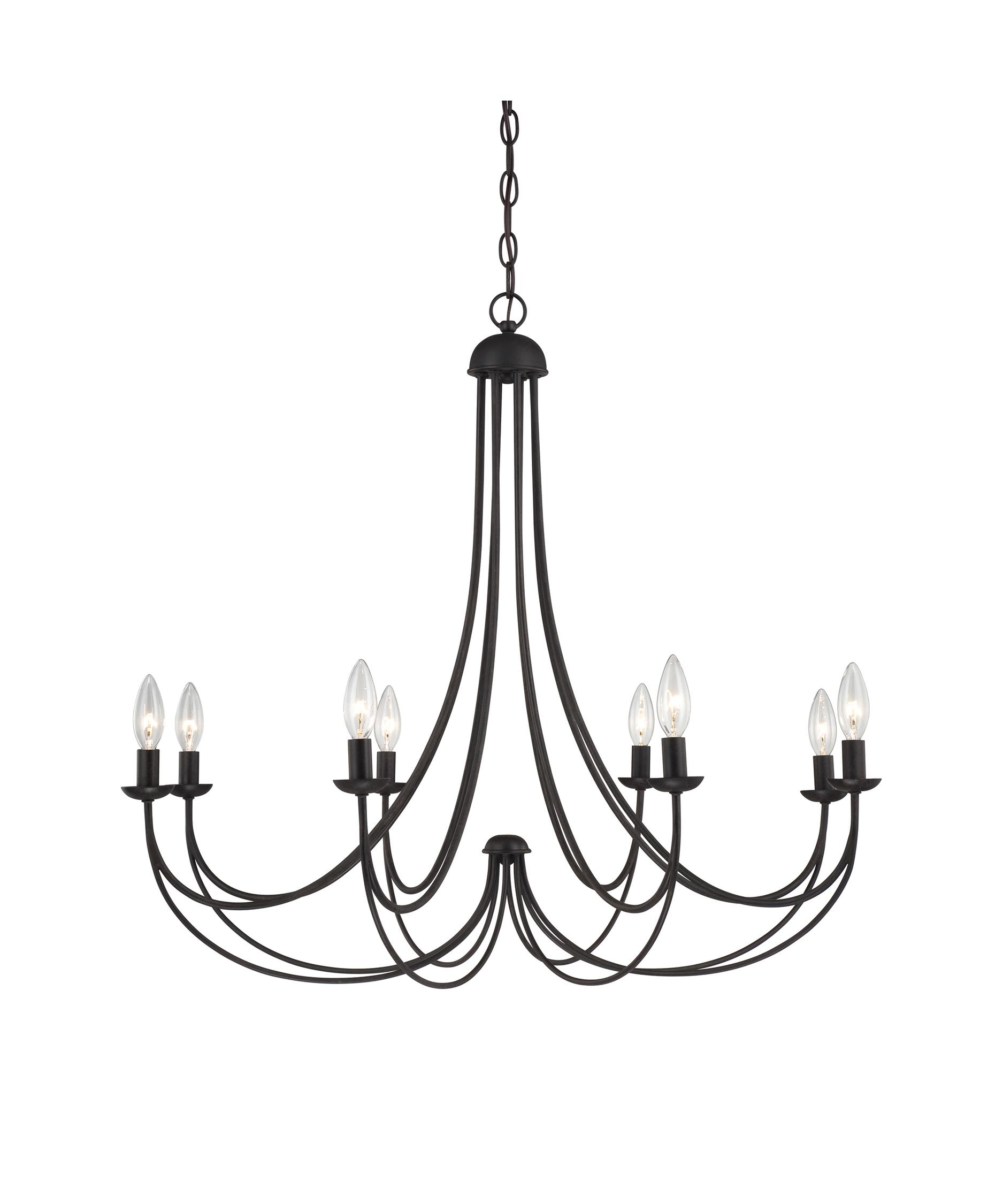 1875x2250 Marvelous Elstead Amarilli Light Chandelier In Black Silver Within