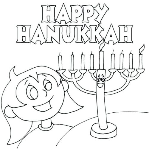500x500 Coloring Page ~ Chanukah Coloring Pages Page Printable Chanukah