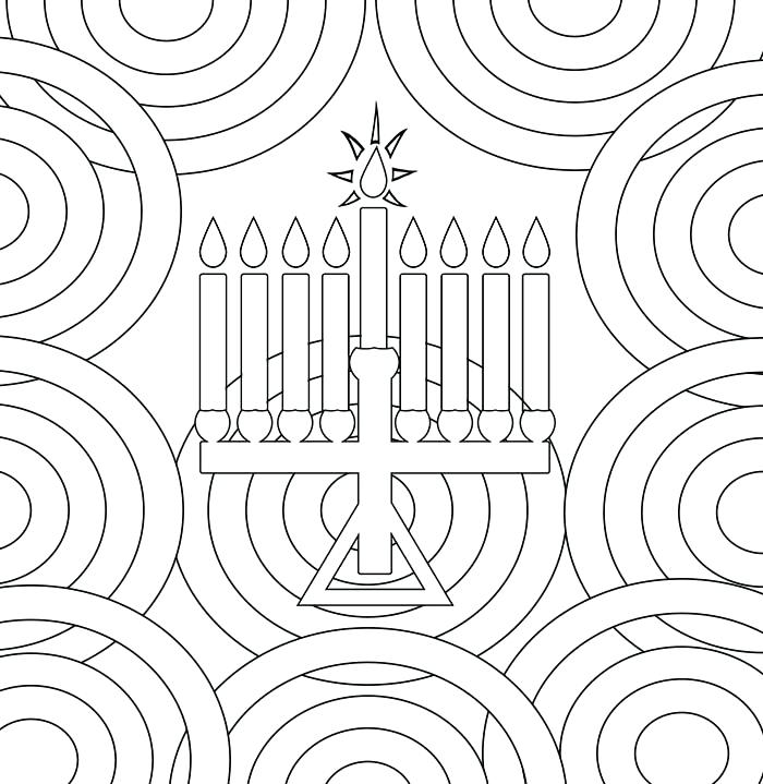 700x719 Chanukah Coloring Pages Menorah Coloring Page Hanukkah Coloring