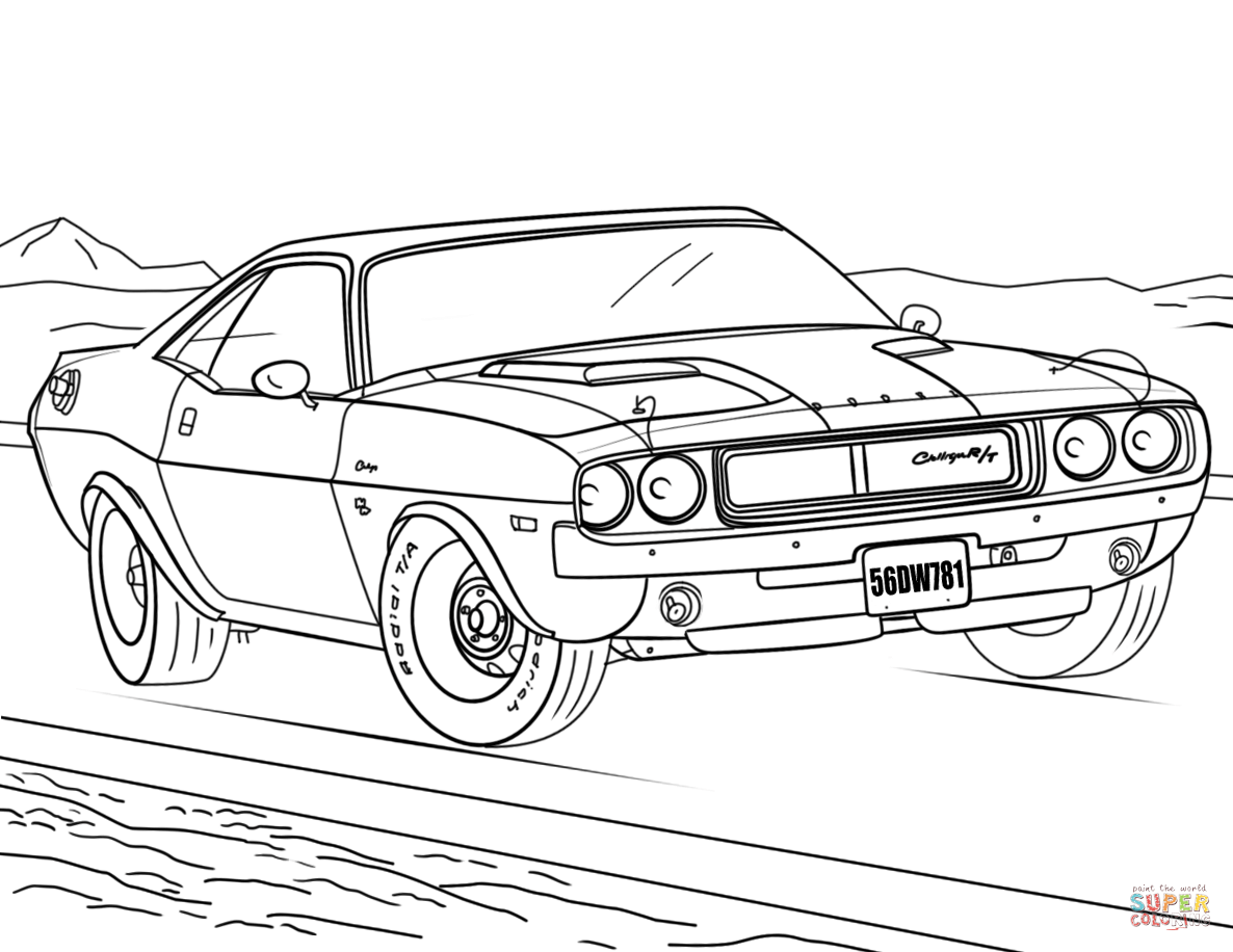 1186x916 Dodge Charger Coloring Pages 1970 Dodge Challenger Coloring Page