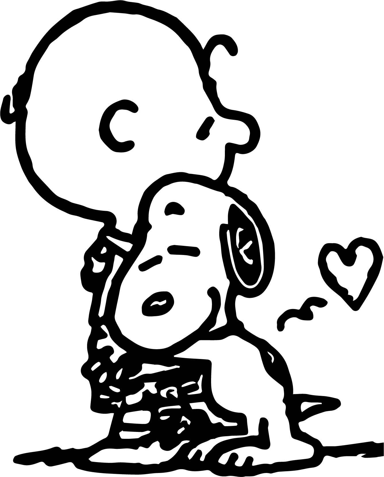 Charlie Brown And Snoopy Coloring Pages
