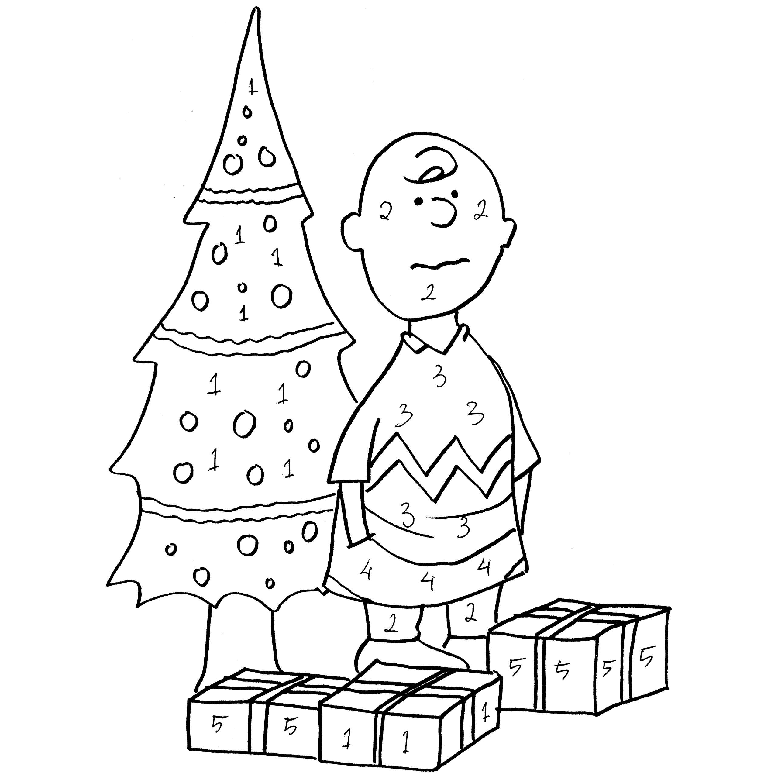 2560x2560 Charlie Brown Christmas Coloring Pages