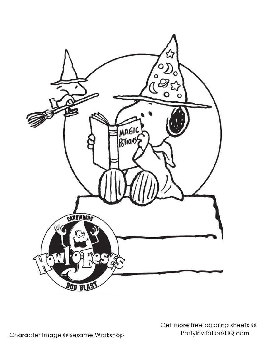 850x1100 Snoopy Halloween Coloring Pages 9 Treasured Sheets For You