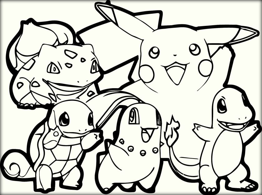 840x626 Printable Pokemon Coloring Pages Ridon Clefairy And Charmander