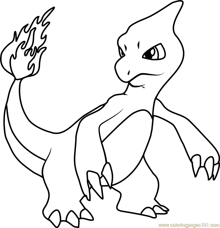 771x800 Charmeleon Pokemon Coloring Page