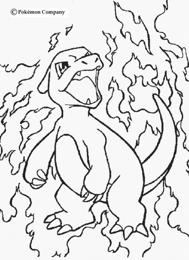 619x850 Charmeleon Pokemon Coloring Page. More Fire Pokemon Coloring