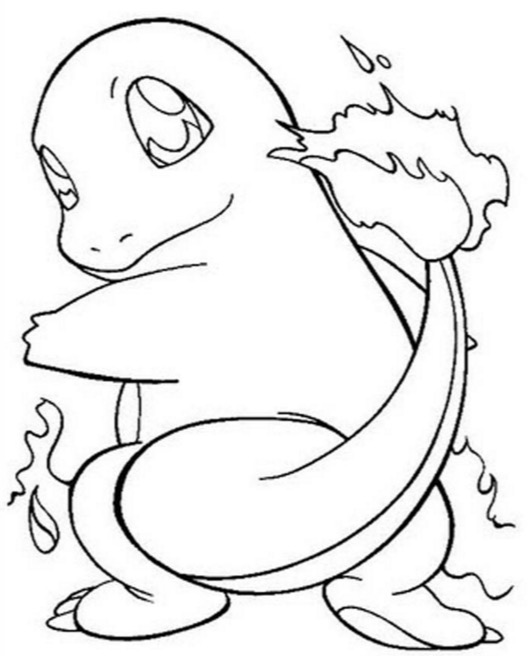 531x656 Contemporary Ideas Charmander Coloring Page Charmander Pokemon