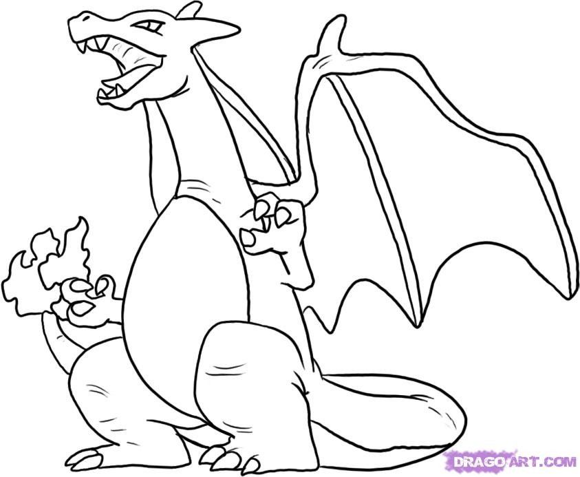 843x693 Charizard Coloring Page