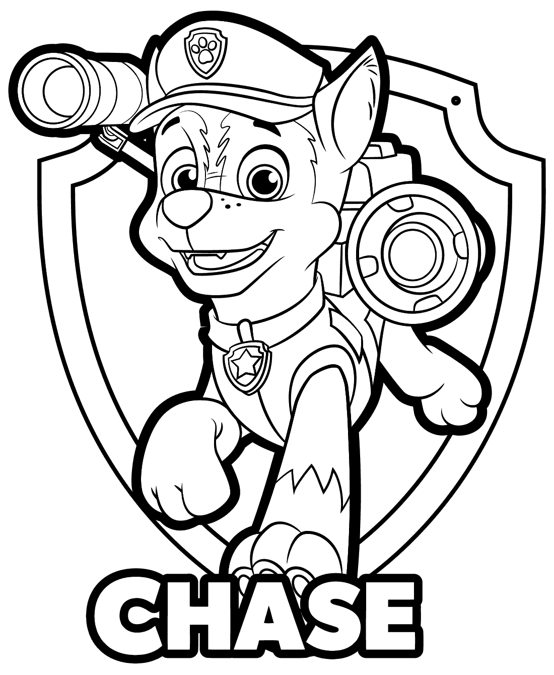 1100x1340 Paw Patrol Chase Coloring Pages