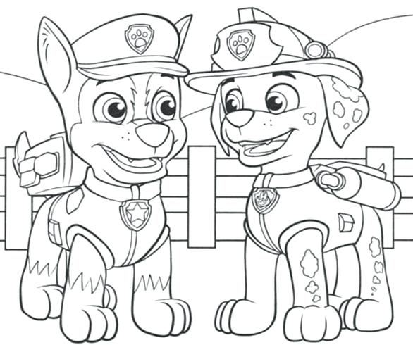 586x490 Paw Patrol Talking With Chase 0 9 Coloring Page Free Pages Online