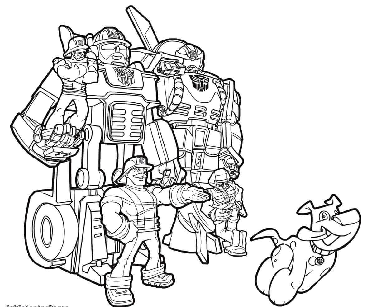 1194x986 Sampler Rescue Bots Heatwave Coloring Page Transformers Chase