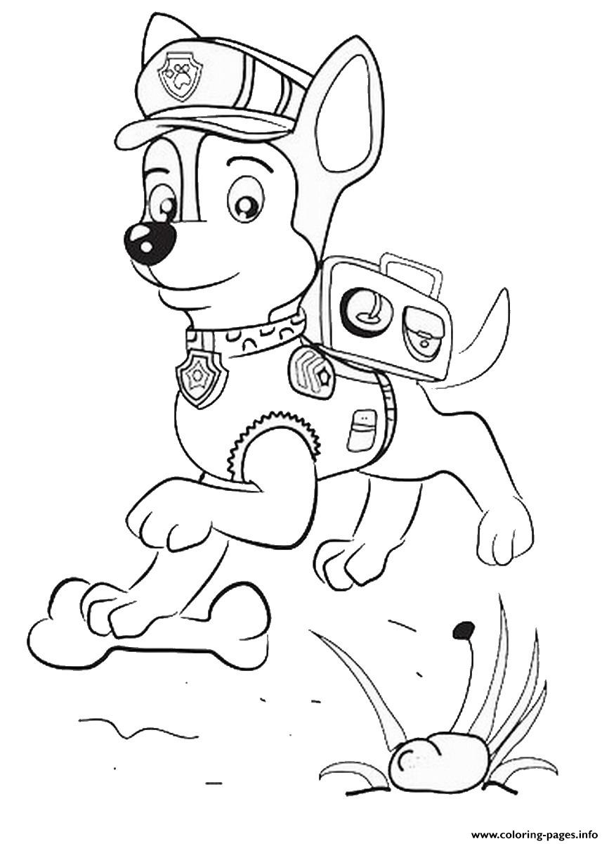 867x1200 Paw Patrol Chase Jumping Coloring Pages Printable
