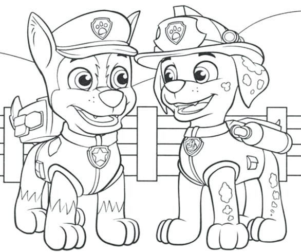 586x490 Printable Paw Patrol Coloring Pages Awesome Paw Patrol Chase