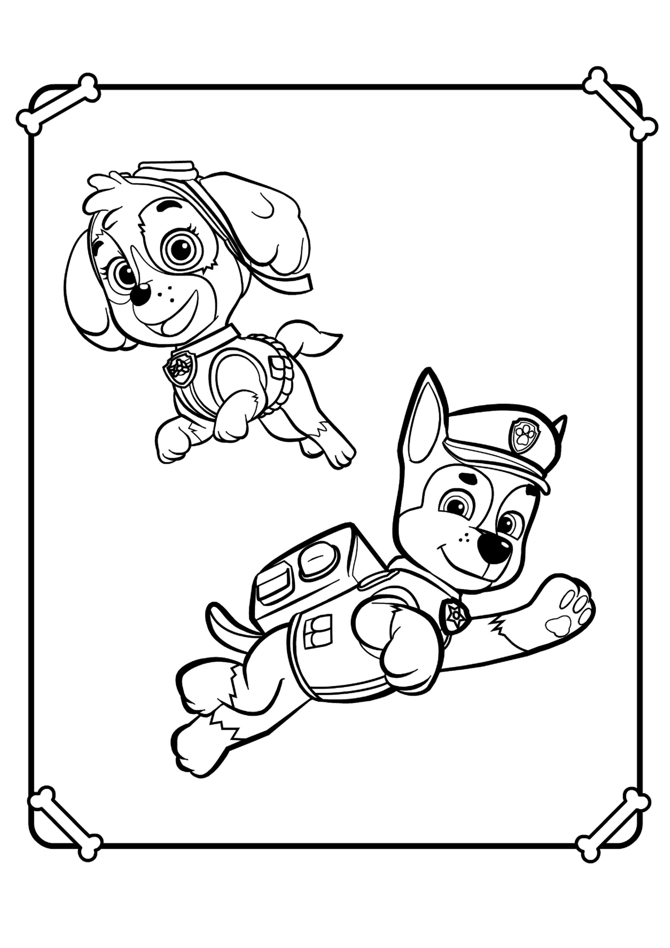 2260x3196 Chase Paw Patrol Coloring Pages To Download And Print For Free