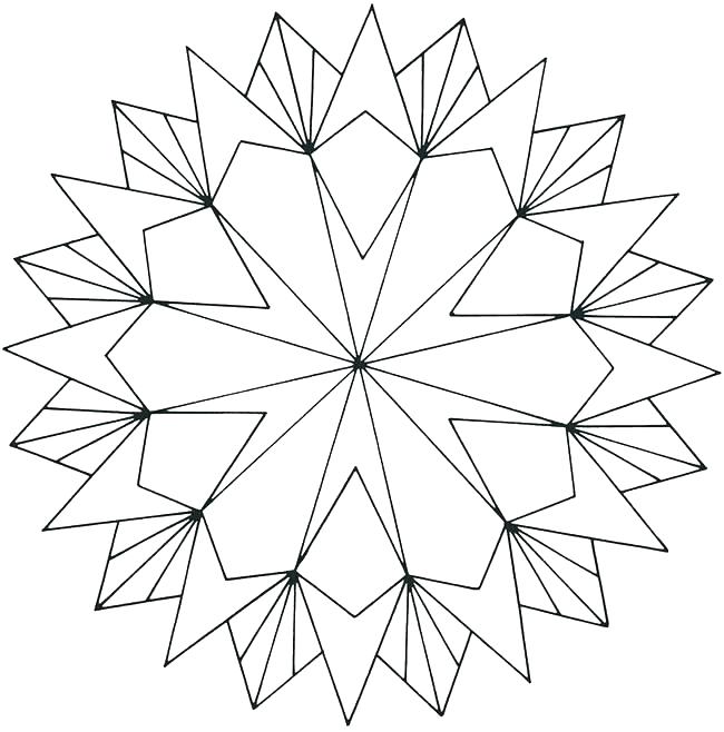 650x658 Geometric Coloring Page Geometric Coloring Page 3