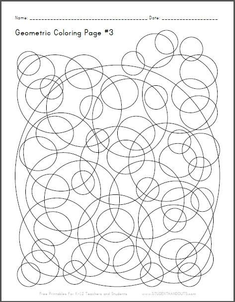 473x609 Neat Geometric Coloring Page With Checkerboard Circles. Great