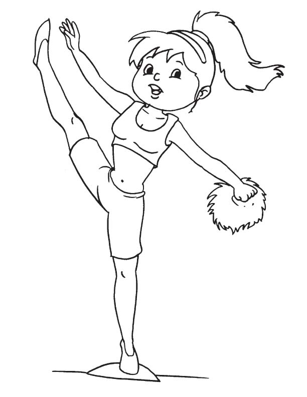612x792 Cheerleading Coloring Pages Download Free Cheerleading Coloring