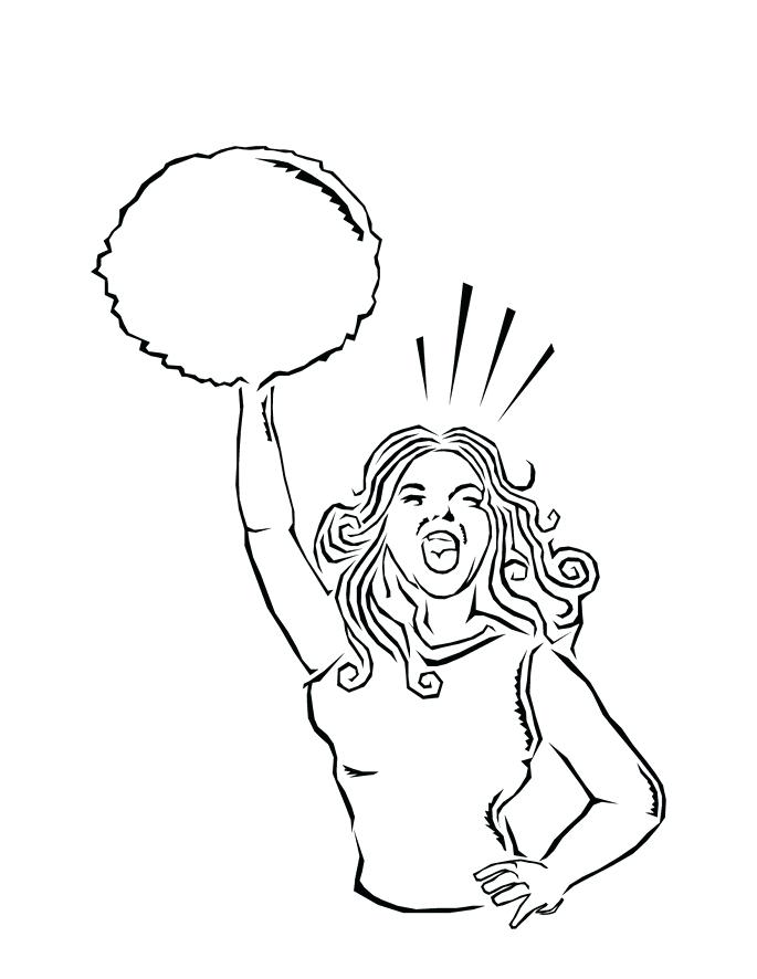 685x886 Free Cheerleader Coloring Pages Printable Barbie Cheerleader