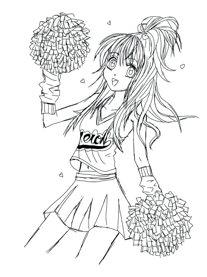 687x916 Cheerleading Coloring Pages Coloring Pages Group Cheerleaders