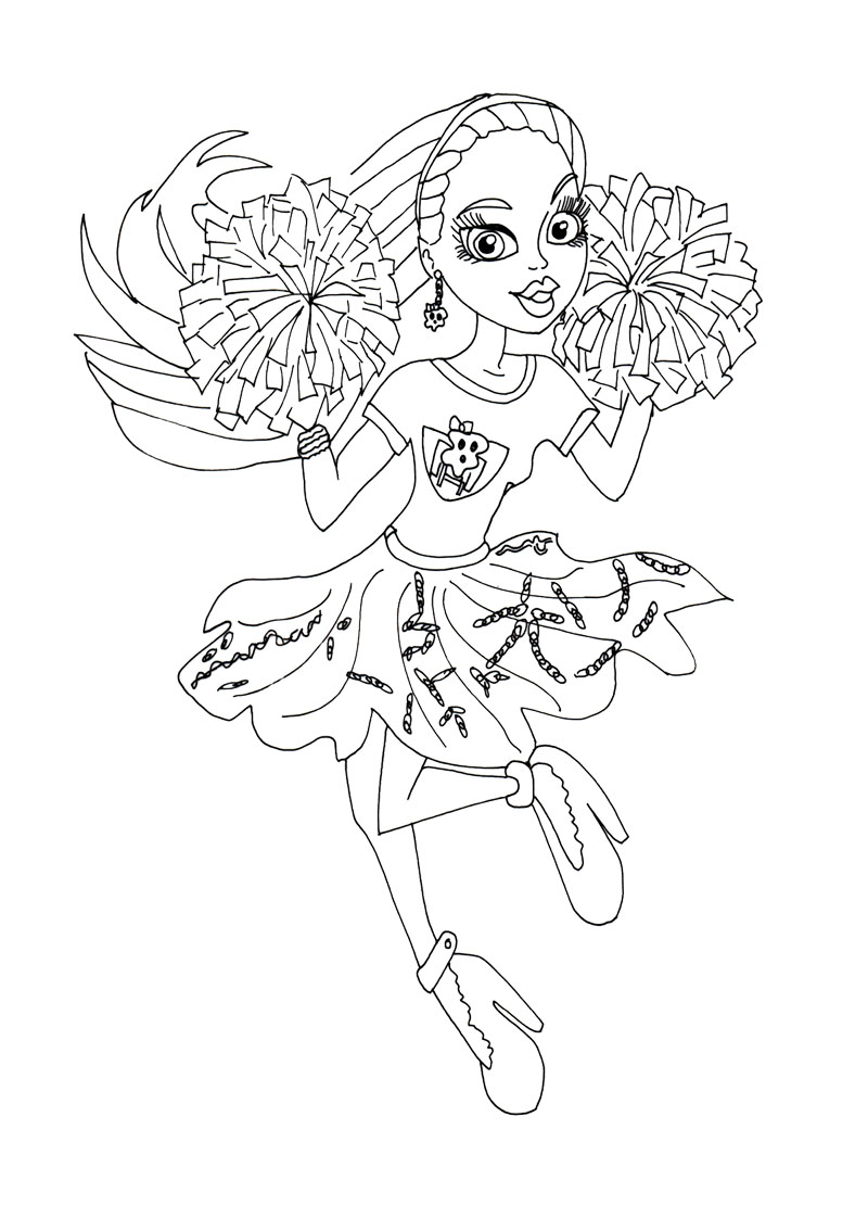 800x1122 Cheerleading Megaphone Coloring Pages 4802 With Cheer